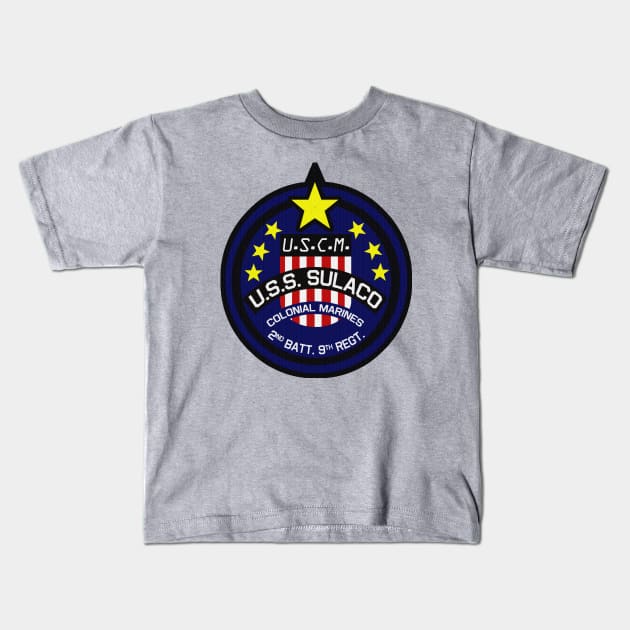 Aliens USCM Sulaco Patch Kids T-Shirt by PopCultureShirts